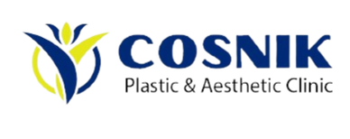 Logo of Cosnik Plastic & Aesthetic Clinic with stylized human figures.