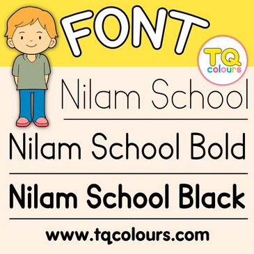 Free Font - Nilam School - Kids font - Pre-School