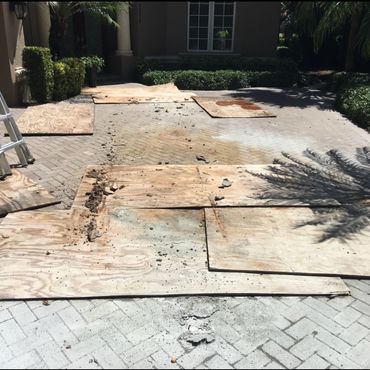 Construction clean up pressure washing