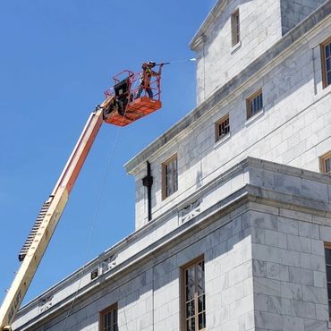 Commercial Stone pressure washing