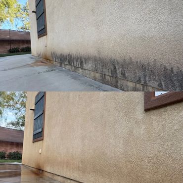 Stucco dirt and mold removal
