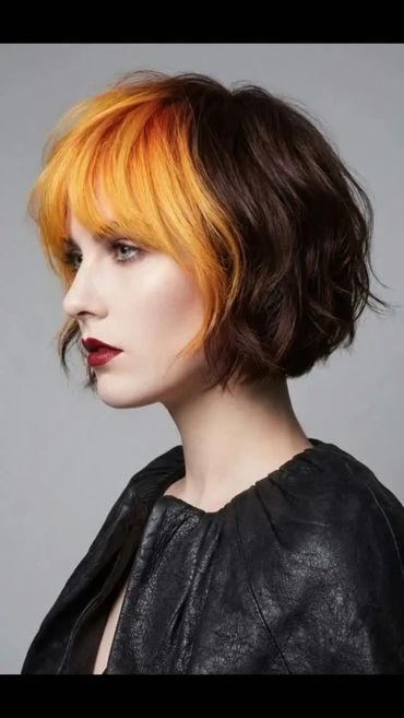 Award-winning copper face-frame & textured bob by Adriana Balea at Studio B Toronto @ Lone&Co.