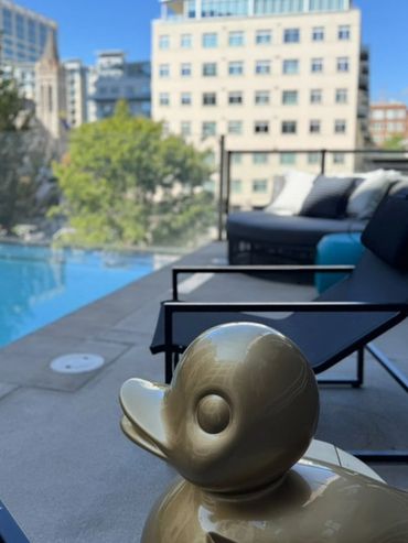 Outdoor Multifamily clubroom with Design by Design by DuBois