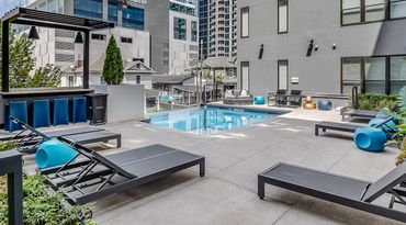Outdoor Multifamily clubroom with Design by Design by DuBois
