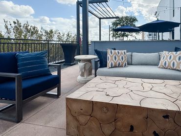 Outdoor Multifamily clubroom with Design by Design by DuBois