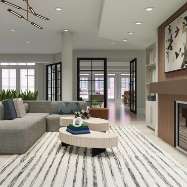 Interior Design in Leesburg renovation Rendering of Clubroom– Design by DuBois portfolio highlight