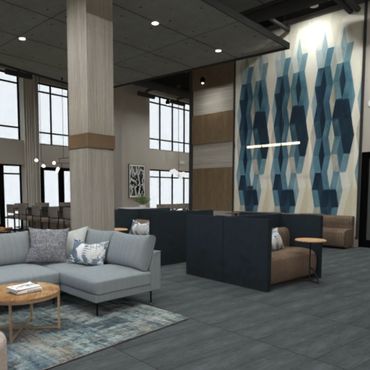 Interior Design Atlanta renovation Rendering of Clubroom– Design by DuBois portfolio highlight
