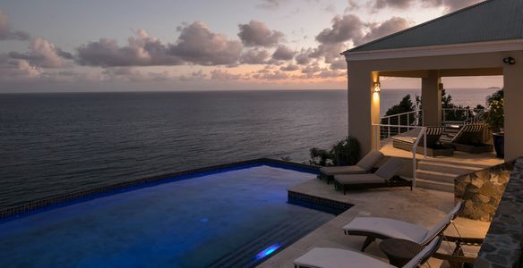 Panoramic views of the Caribbean Sea await you