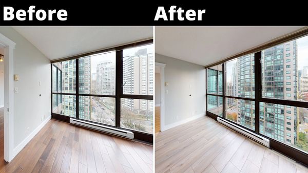 Brand new Before and After Bedroom Renovation Vancouver Property 