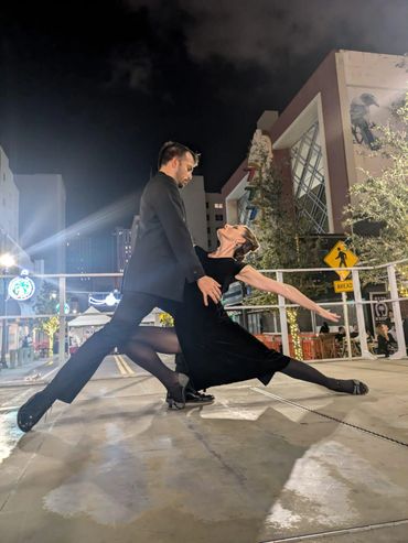 couple dancing tango. tango pose