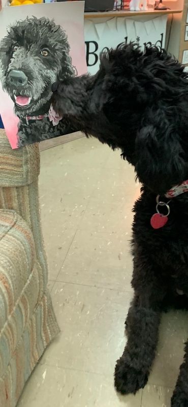 Our talented art teacher painted a portrait of Rosie!