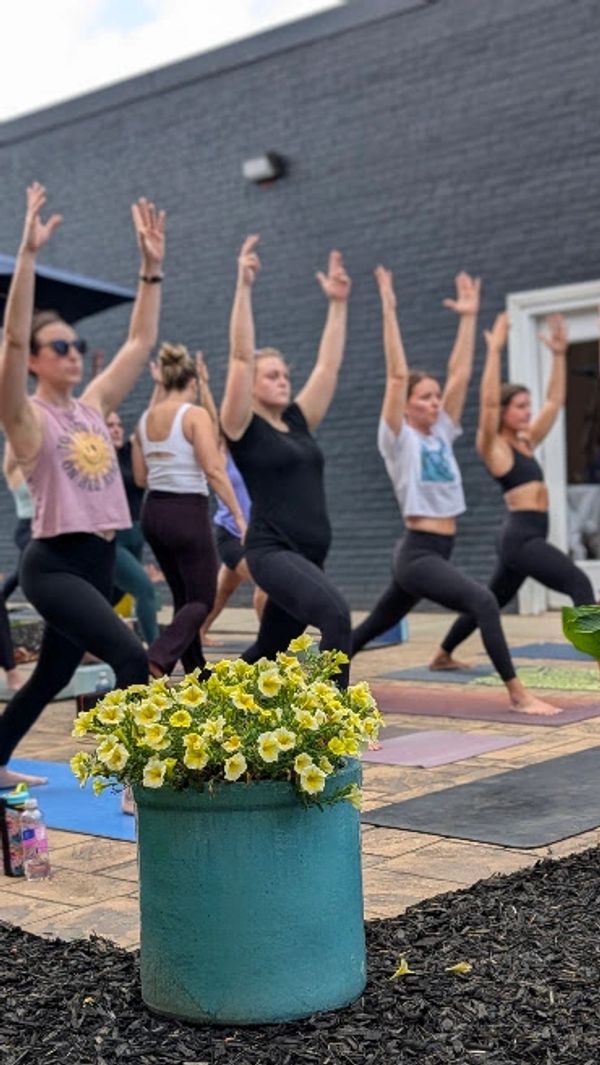 Yoga on the patio
