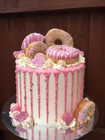 Doughnut birthday cake
