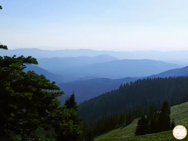 The Selkirk Mountain range from Baldy Mountain Road