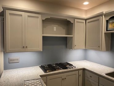 freshly painted cabinets