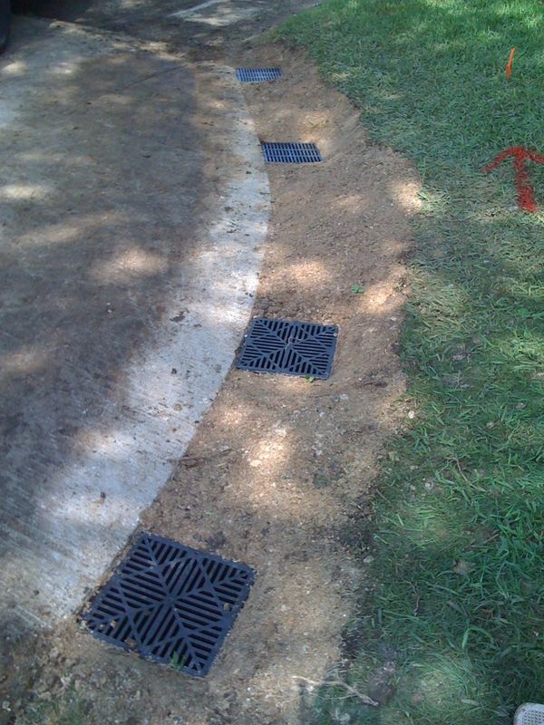 French Drain Installation gets the water out! Plano, Texas.