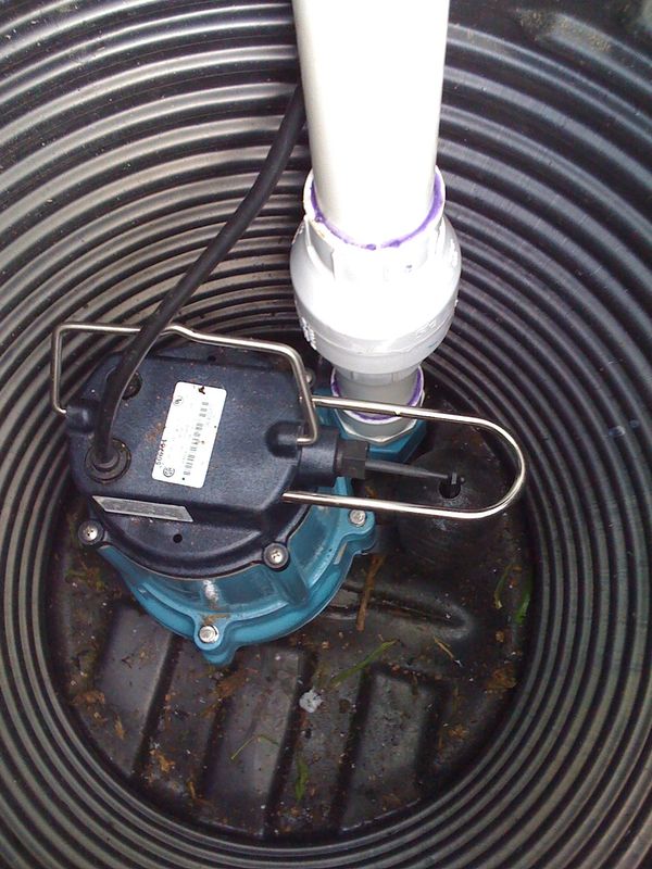 French Drain sump pump is a good tool to move water uphill fast! Frisco,Texas.