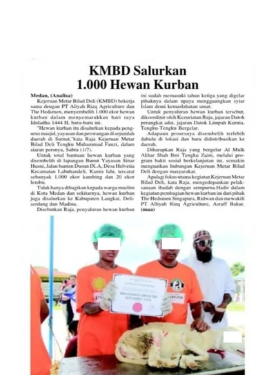 The Herdsmen Press Release on Qurban.