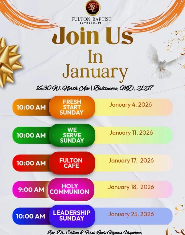 Join Us This January at Fulton Baptist Church