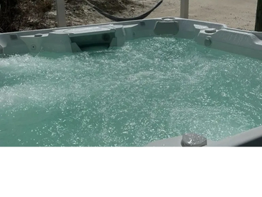 7-person Hot Tub in Beach Haven Oceanfront beach rental. LBI Sandcastle.