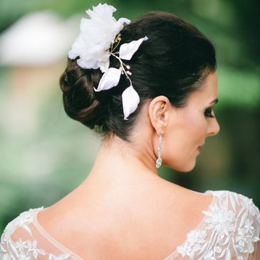 updo bridal hairpiece