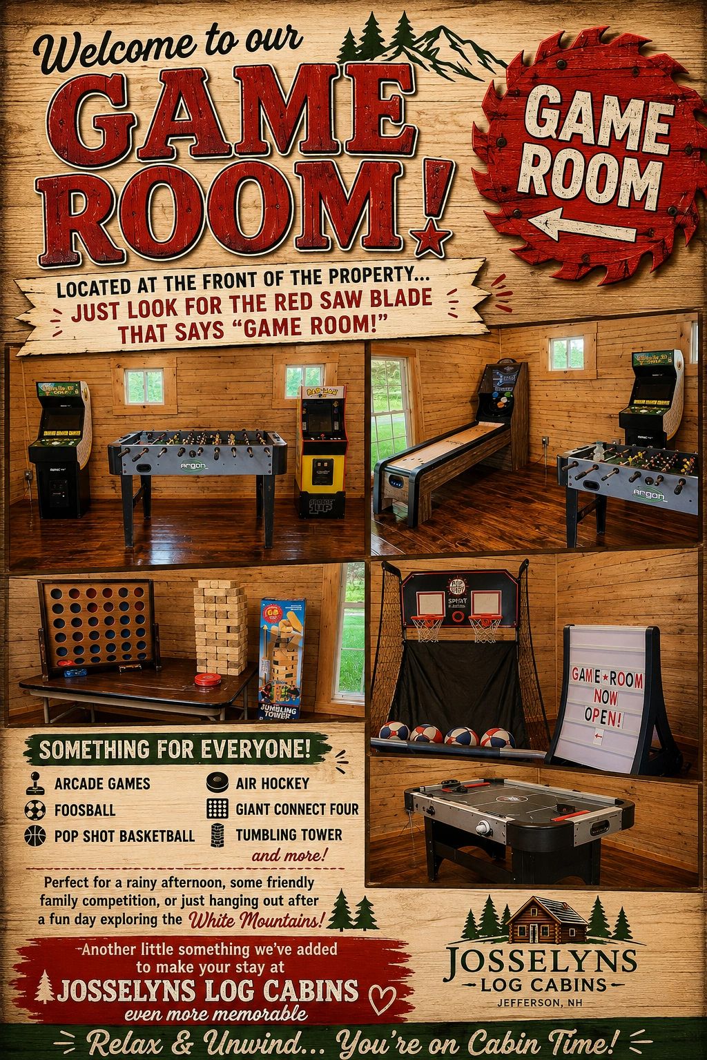 Newly added game room! Located at the front of the property.