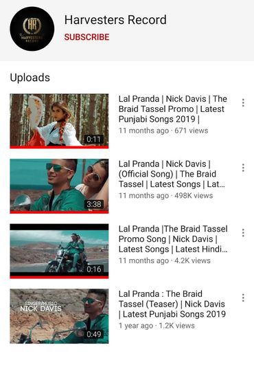 Laal Pranda Song Harvesters Record - Digital Search Technologies