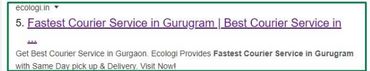 fastest courier service in gurgaon