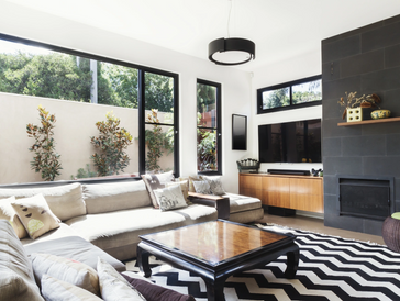 Seating area in house