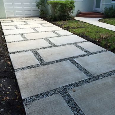 Pavers installed for a driveway.