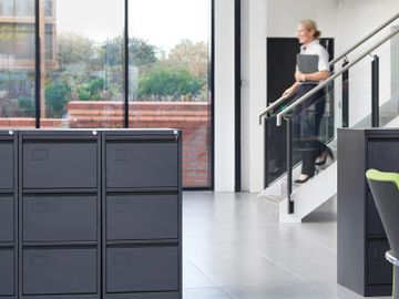 Executive 3 drawer filing cabinets in black