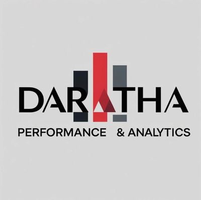 Logo for DARATHA Performance & Analytics with red and gray bars.