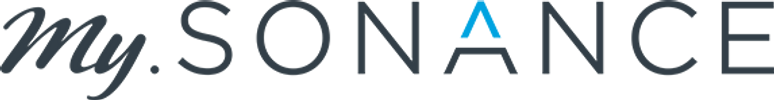 Logo of MySonance with stylish typography and a blue accent.