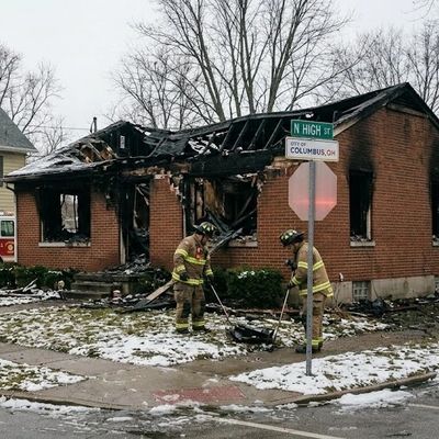 Tragic House fire in Columbus Ohio neighborhood.