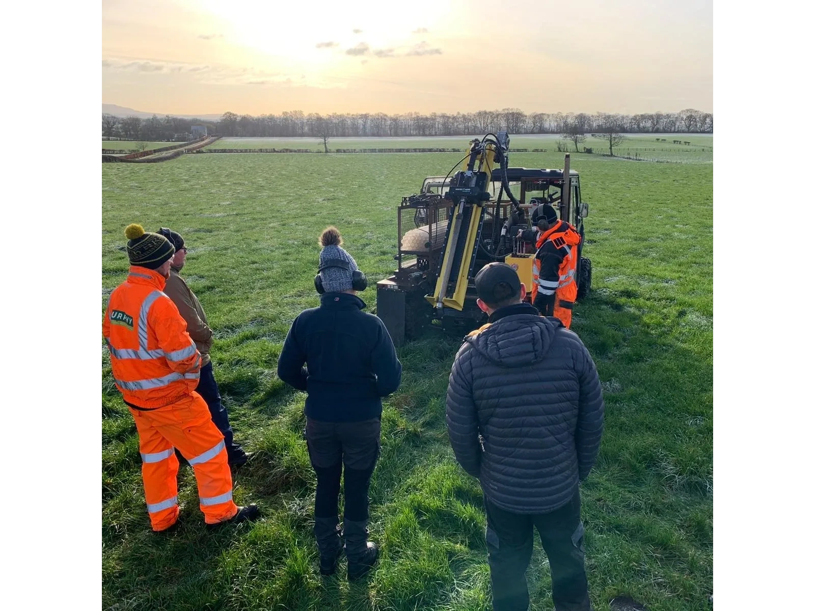 Attendees at a recent field trial day with Ruralink partner Agricarbon