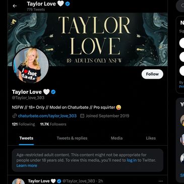Taylor love 303 twitter page