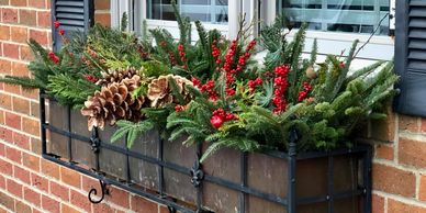 Durring the holidays, we carry fresh cut green, berries and trees.