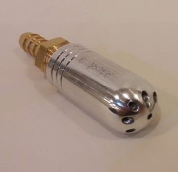 Metallic mechanical device with gold base.