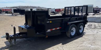 Heavy duty black truck trailer