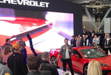 Ty Izquierdo presenting the all new 2020 Corvette C8 mid-engine Stingray