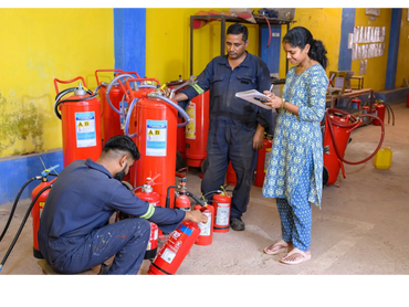 TAKING THE INWARD OF FIRE EXTINGUISHERS.