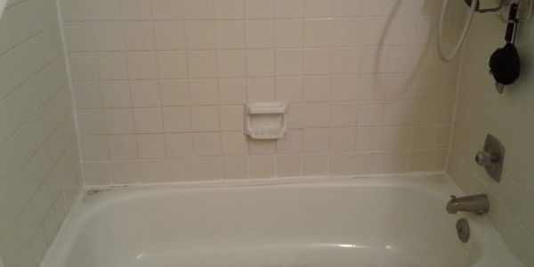 Bathroom shower wall tile repair/AFTER