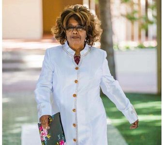 Rev. D. Janet Russell. Mother of 4 children one deceased. Ordained on 1996. Asdoc Minister at Murph