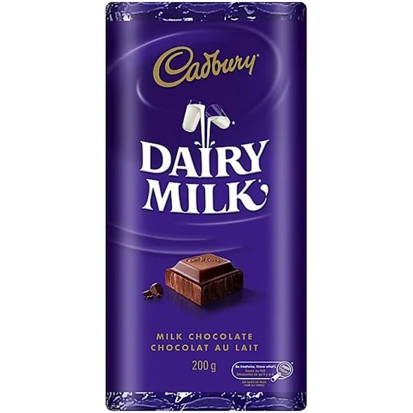 Cadbury dairy milk bar.