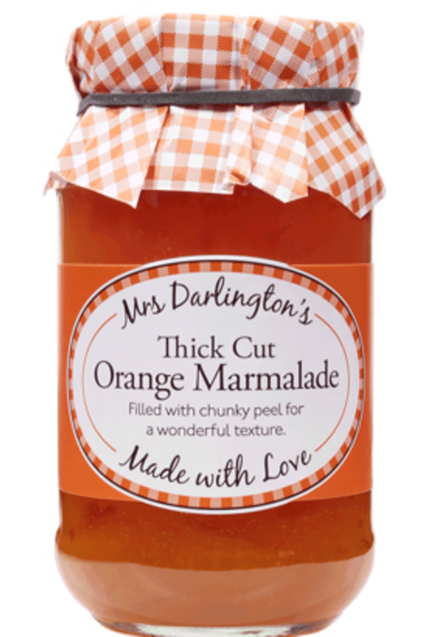 A jar of Mrs. Darlington's Orange Marmalade