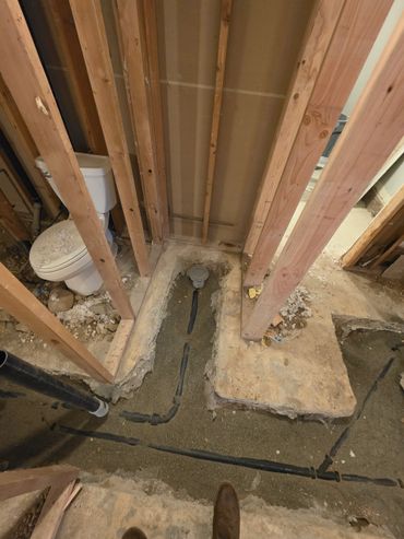 Master Bathroom Expansion & Plumbing Setup