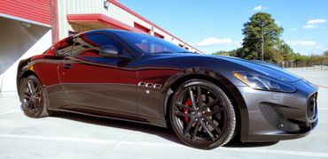 Aston Martin window tint and paint protection film in Houston.