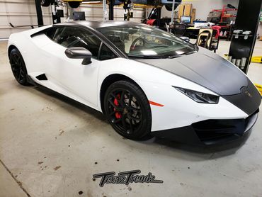 Lamborghini window tint and paint protection in Houston