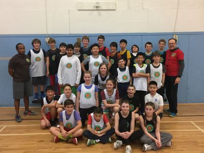 Vancouver Eagles Youth Basketball Teams with Coaches.