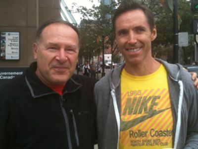 Founder of Vancouver Eagles Youth Basketball Club with Steve Nash.